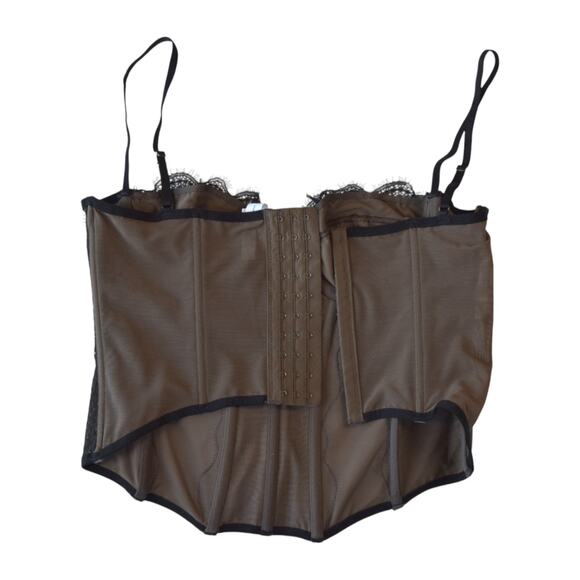 Out From Under Black Lace Corset Cami Top Size XL - Picture 5 of 6